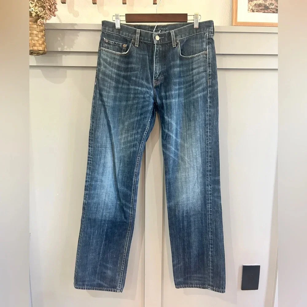 Banana Republic Men’s Straight Fit Blue Jeans W33 L34